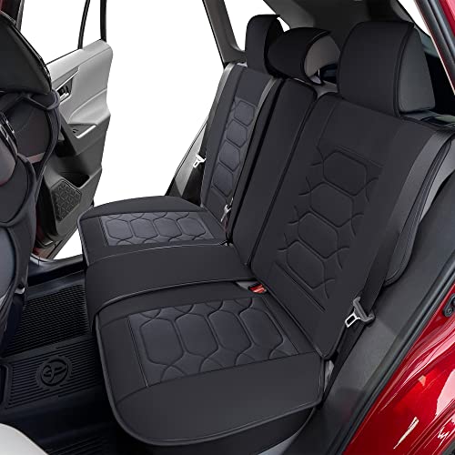 Black Leather Seat Covers for RAV4 (Sport Front Pair, Black&Gray) P321