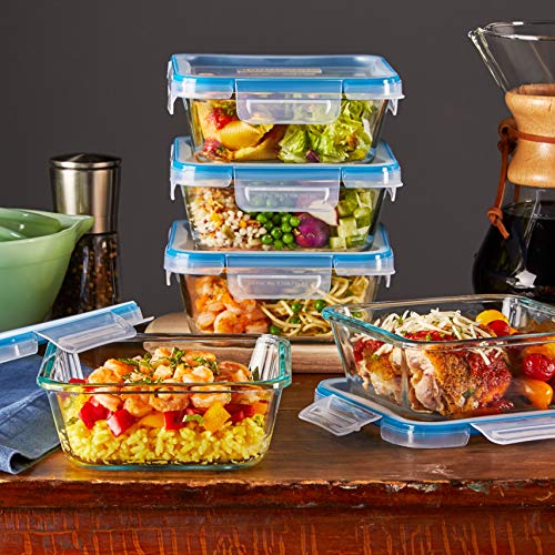 24-Pc Glass Food Storage Container Set with Plastic Lids, BPA-Free J9926