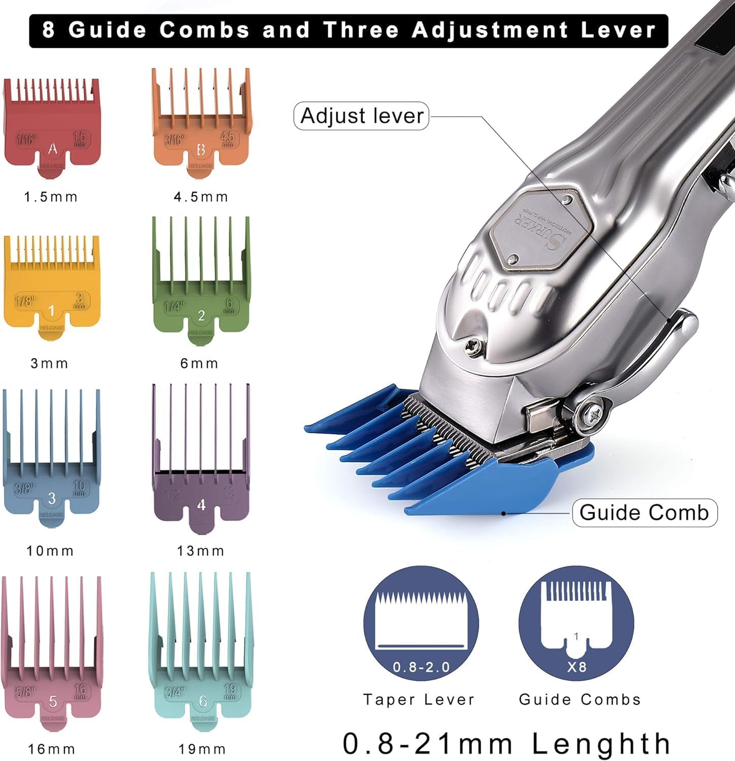 Mens Hair Clippers Cord Cordless Hair Trimmer Professional Haircut Kit T18160