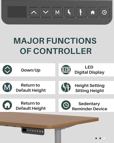 Dual Motor Electric Adjustable Standing Desk Frame S53370
