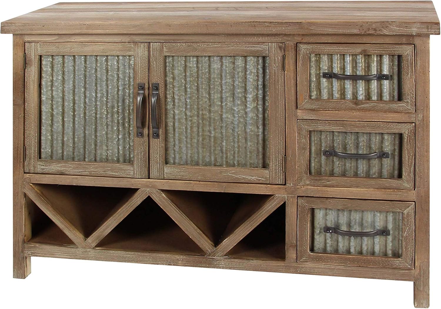 Wood And Metal Cabinet H464022