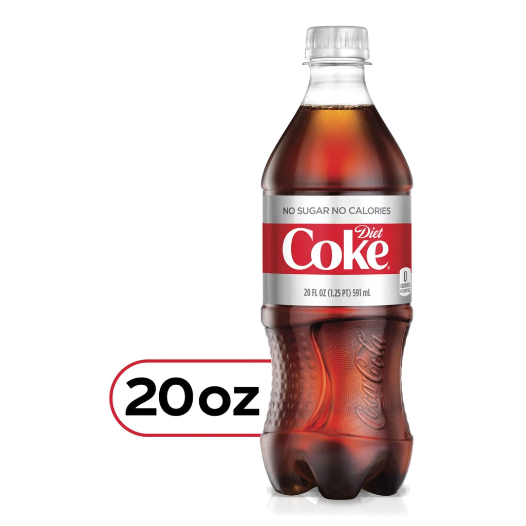 Diet Coke Soda 20oz Bottles, Quantity of 12 Y916915