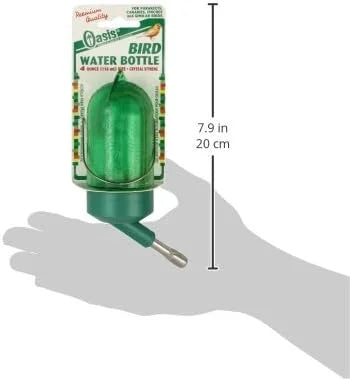 Green 4-Ounce Small Bird Water Bottle with Cherry-Red Drinking Tip L189246