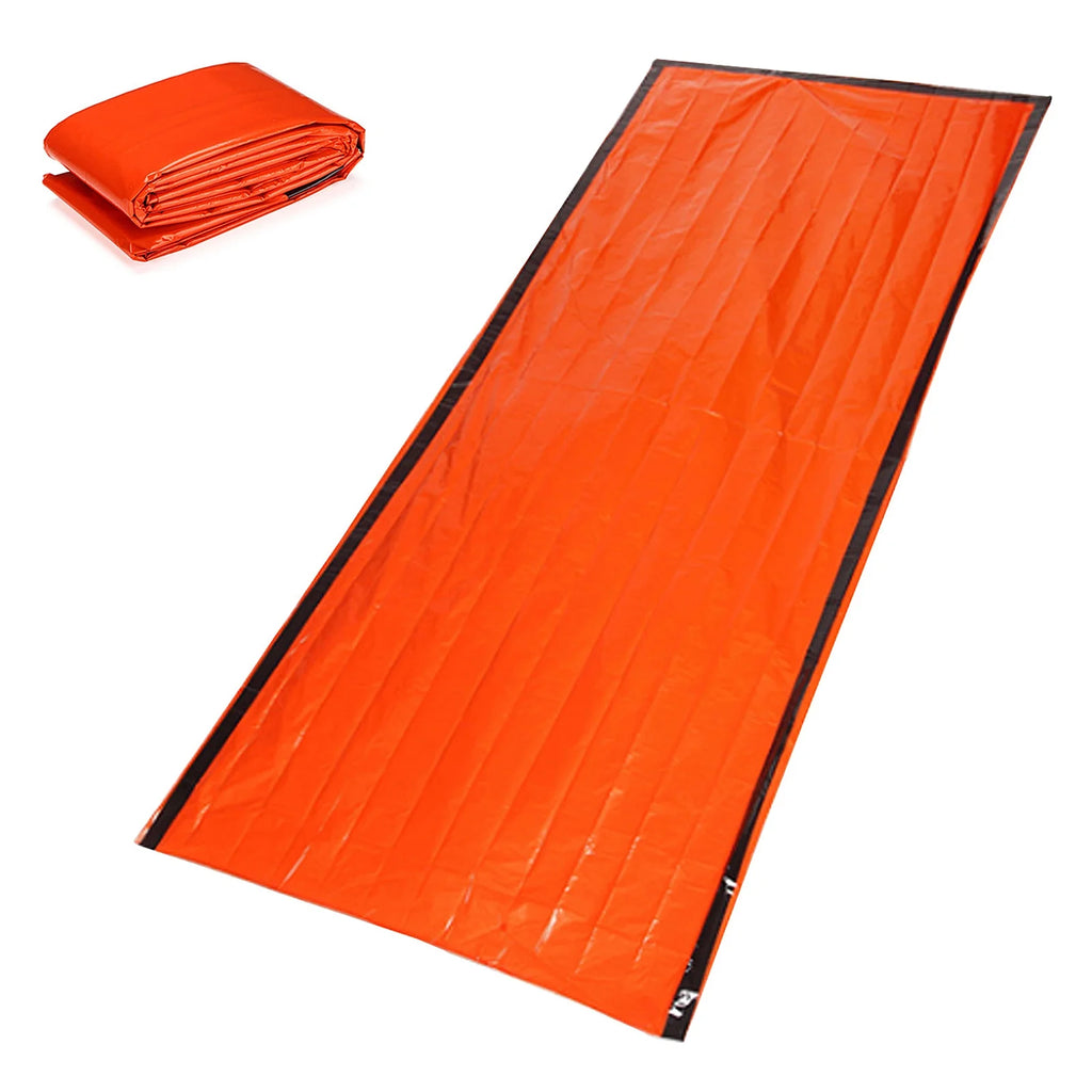 Waterproof Heat Reflective Thermal Poncho Raincoat with Sleeping Bag and Tent Shelter Y24154