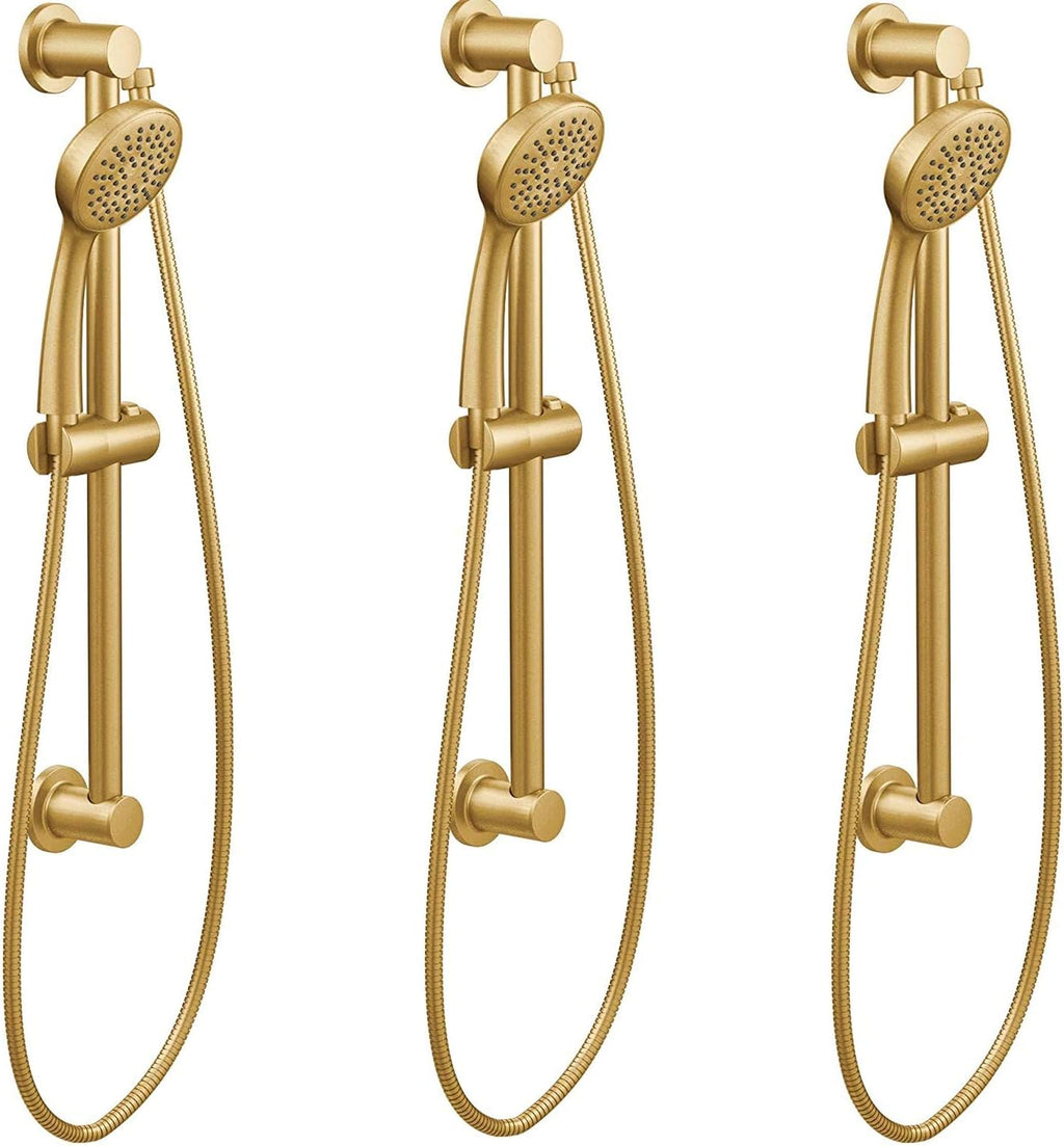 Brushed Nickel Handheld Shower with Slide Bar and Hose S63824
