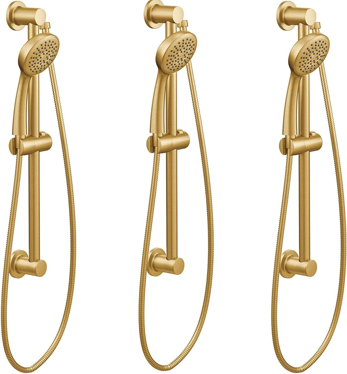 Brushed Nickel Handheld Shower with Slide Bar and Hose S63824