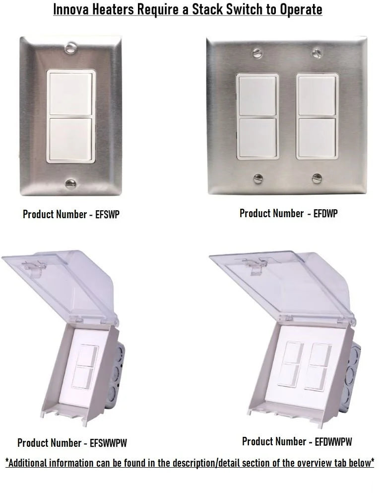 5000 Watt Electric Infrared Dual Element Wall Mount Heater L161207