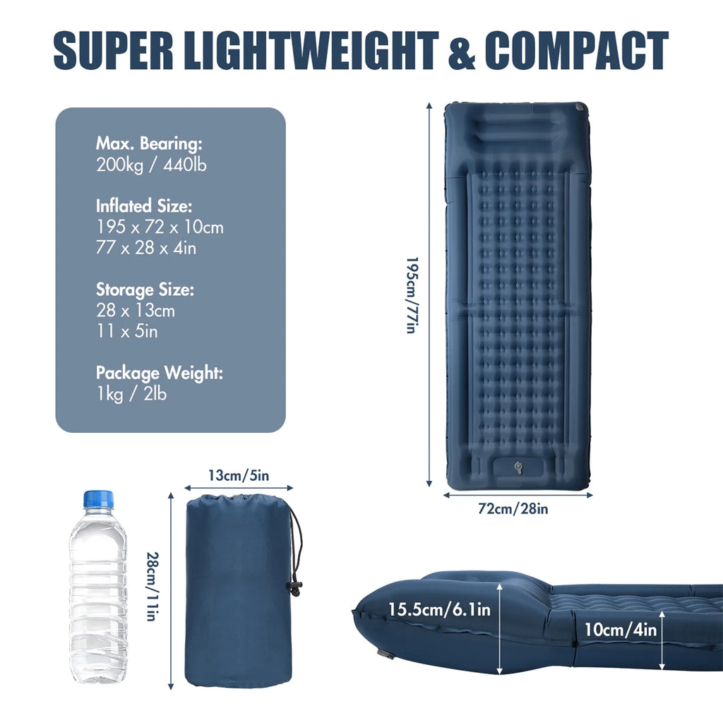 Inflatable Sleeping Pad 4 Inch Thick Air Mattress B81606