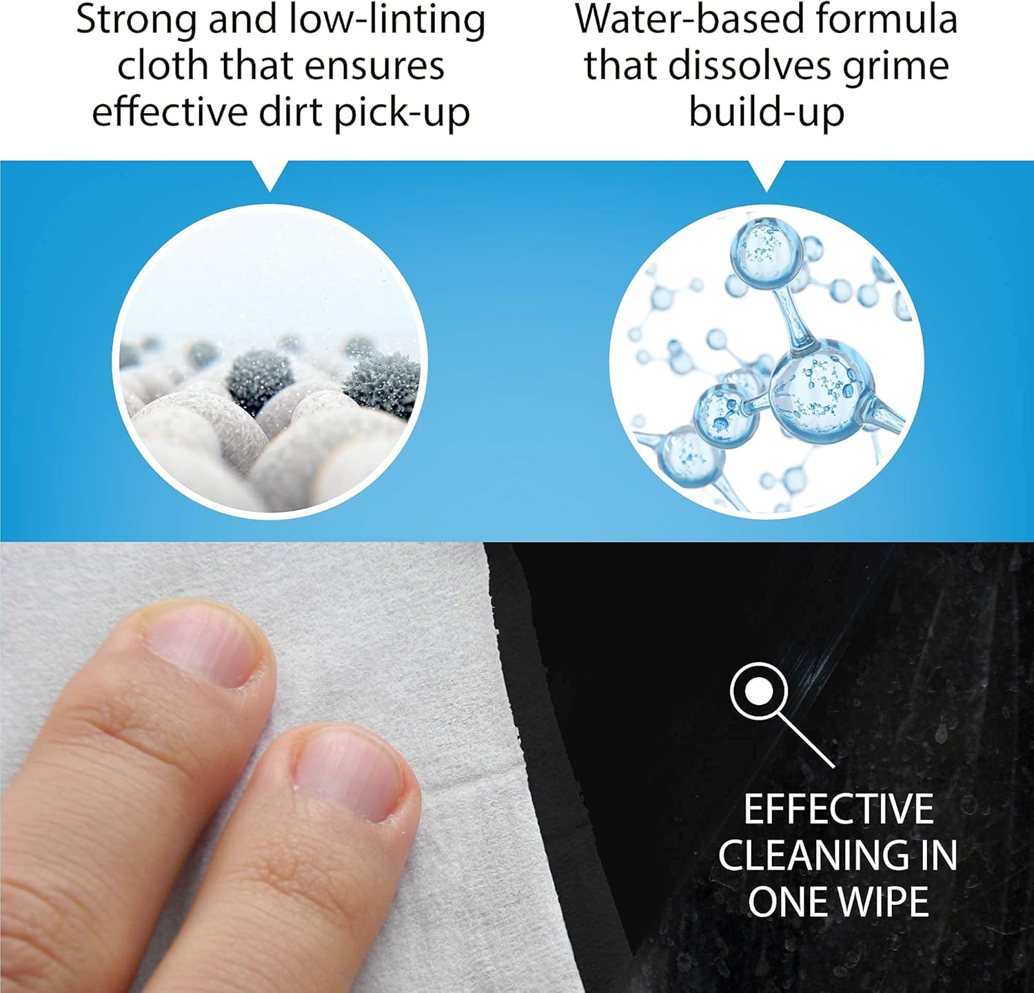 Screen Cleaning Wipes, 100 Wipes, Extra Large, Individually Wrapped, Pack of 2 H218