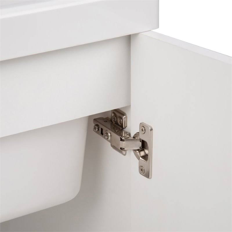 Laundry Cabinet with Pull-Out Faucet and ABS Sink, Pure White G97965