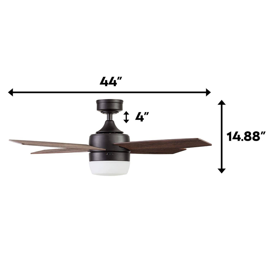 44 inch Espresso Remote Control Ceiling Fan, 4 Blades S777
