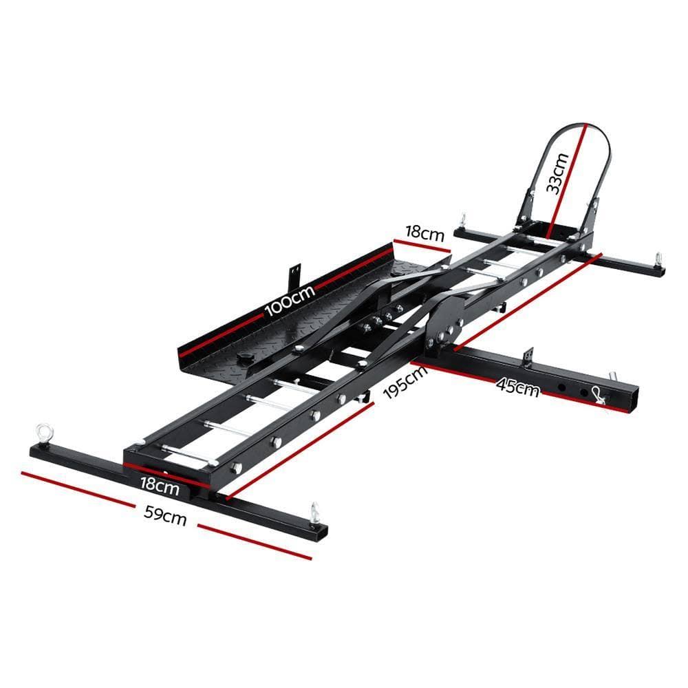 Motorcycle Carrier 2 Arms Rack Ramp Hitch Towbar X283927