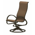 Textured Snow Swivel Patio Dining Armchair J380
