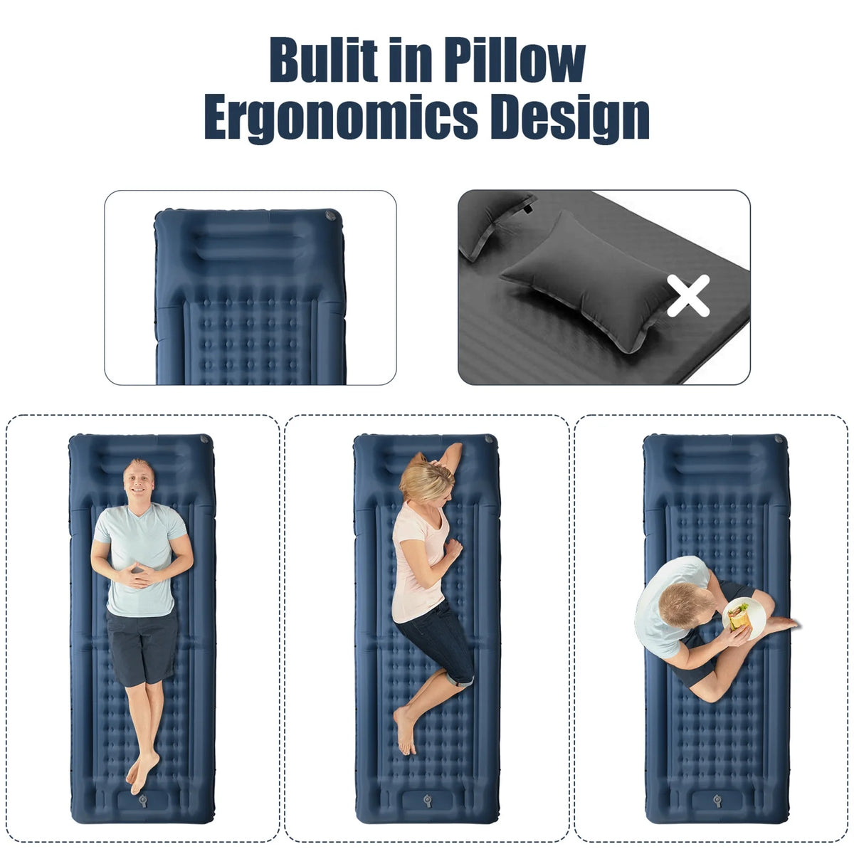 Inflatable Sleeping Pad 4 Inch Thick Air Mattress B81606