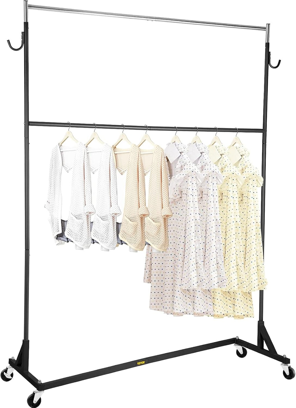 Z Base Garment Rack with Lockable Casters R832
