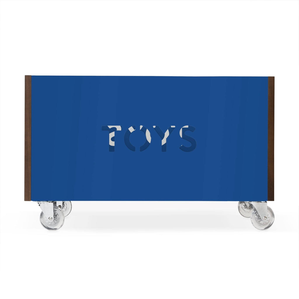 Walnut / Red Toy Box Chest on Casters Y5007