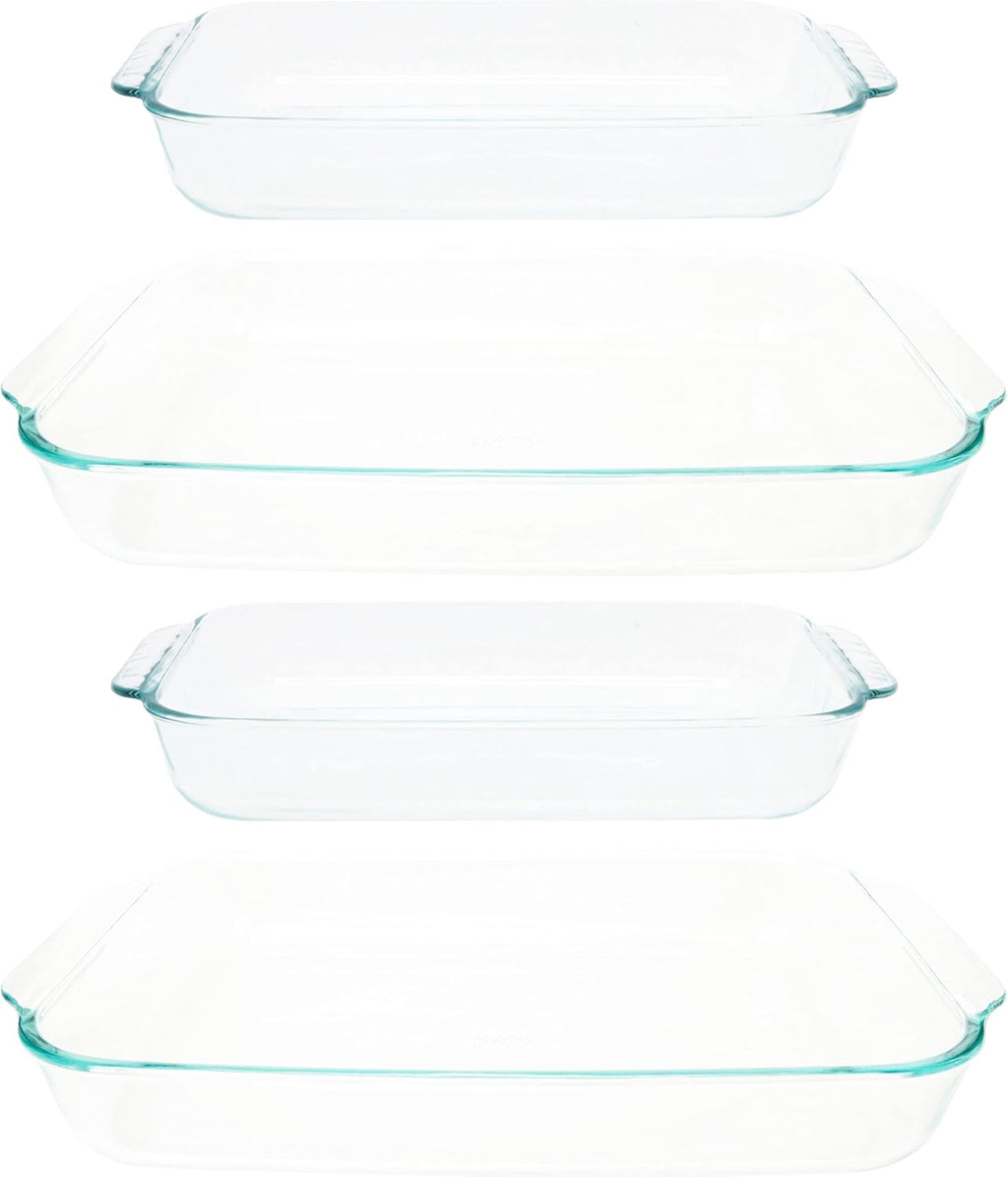 3qt and 2qt Rectangular Glass Baking Dishes Combo Set W231