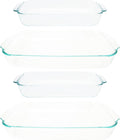 3qt and 2qt Rectangular Glass Baking Dishes Combo Set W231