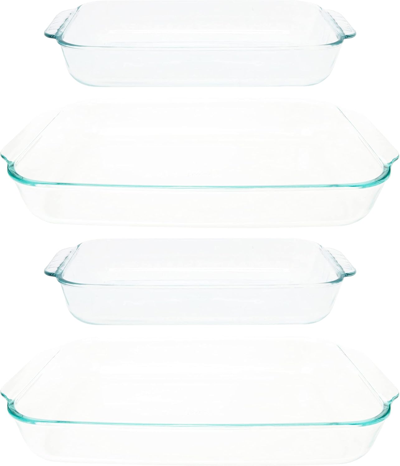 3qt and 2qt Rectangular Glass Baking Dishes Combo Set W231