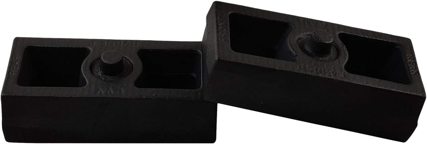 3 Rear Suspension Lift Solid Cast Iron Blocks Extra Long 12.5 Square Leaf Spring Axle U Bolts C73538