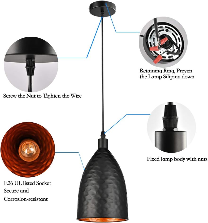 Black Metal Pendant Light N568776