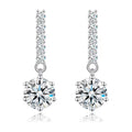 2 Carat D Color VVS1 Moissanite Dangle Earrings S925 Sterling Silver Drop Earrings W570565