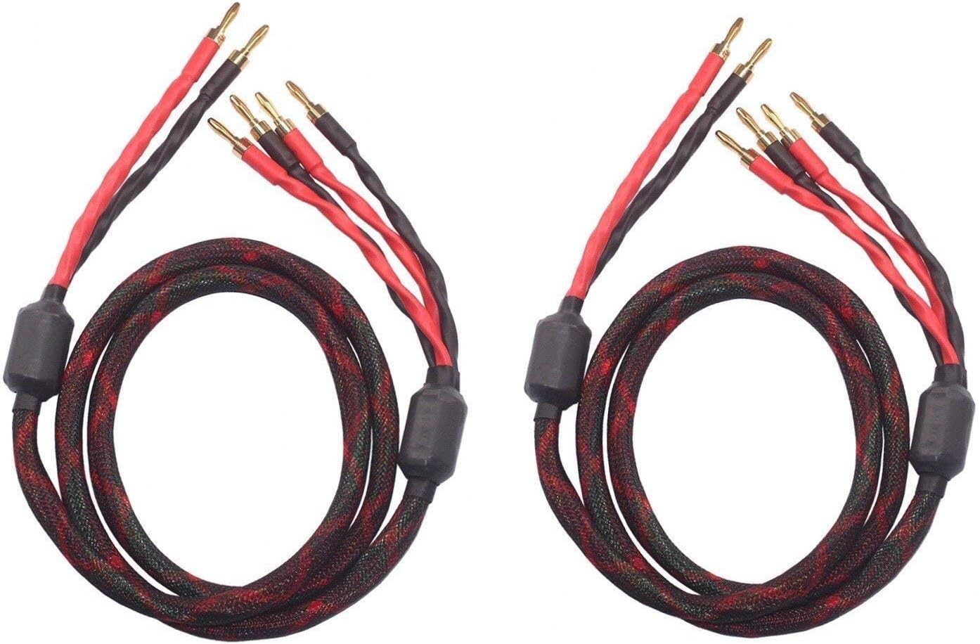 1.5M Bi-Wire Speaker Cable with Banana Plugs, Pack of 2 K560