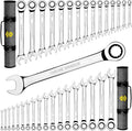 33pcs Ratcheting Wrench Set Metric and Standard A206