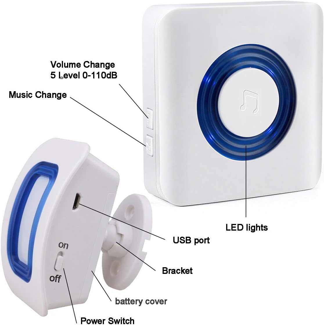 Wireless Motion Sensor Alert Alarm with 3 Receiver 2 Monitor Motion O541