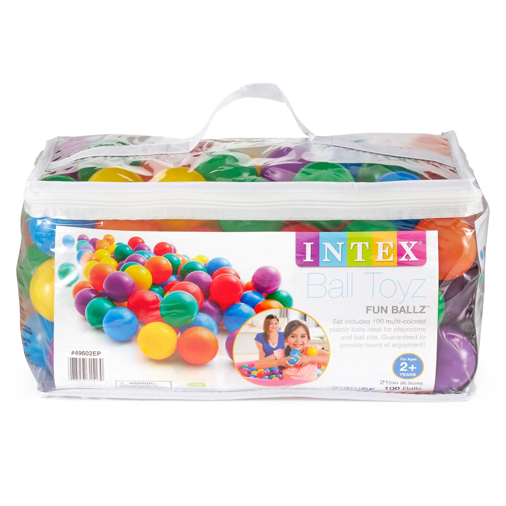 100 Large & 100 Small Plastic Multi-Colored Balls Y8139