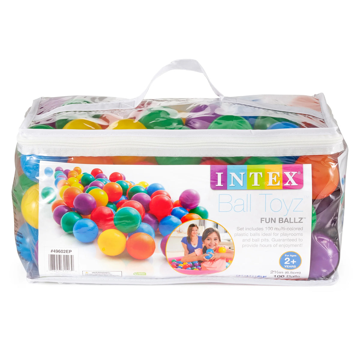 100 Large & 100 Small Plastic Multi-Colored Balls Y8139