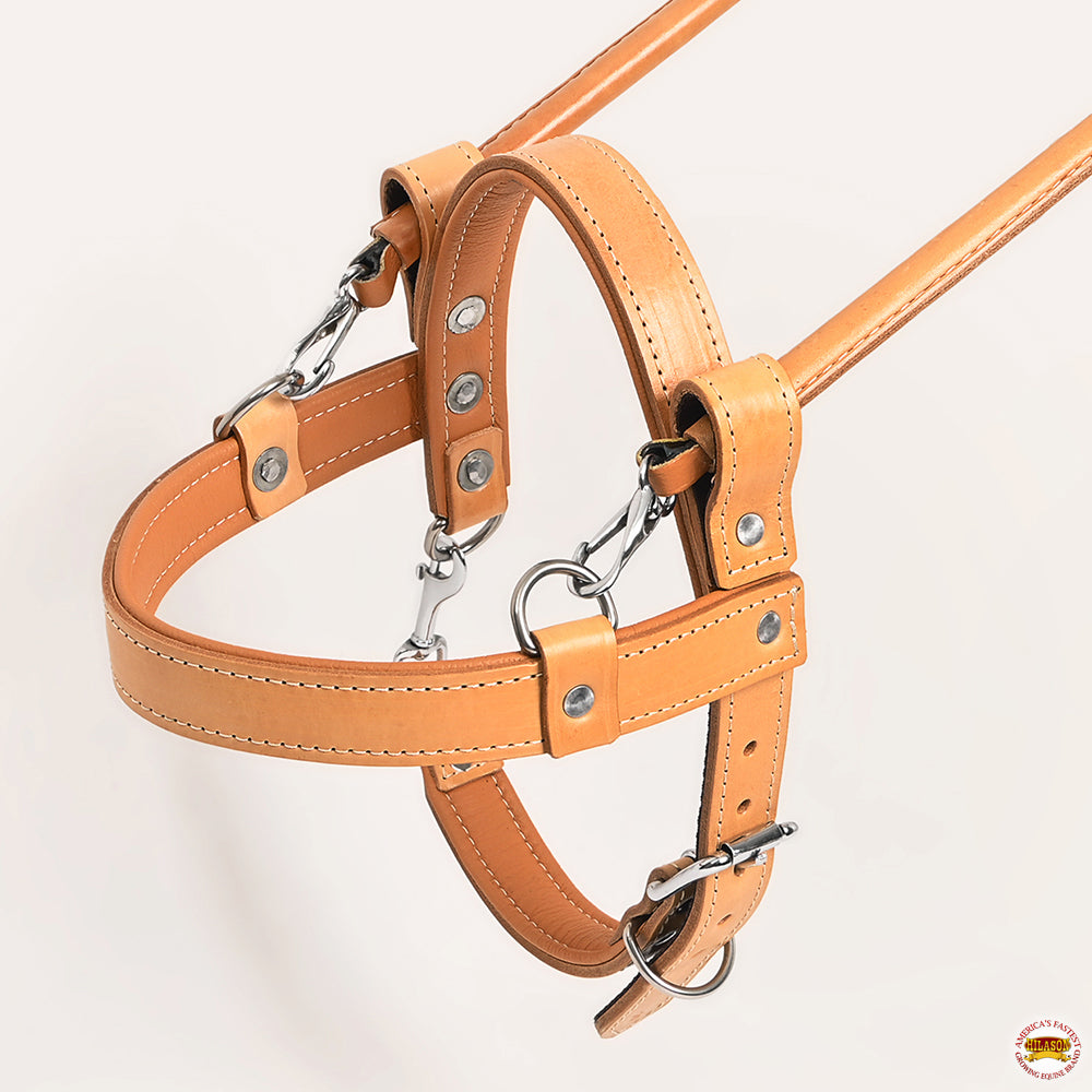 Tan Padded Genuine Leather Guide Dog Harness K516