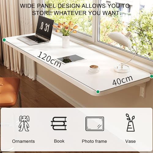 White 30 * 60cm Folding Wall-Mounted Drop-Leaf Table N24951