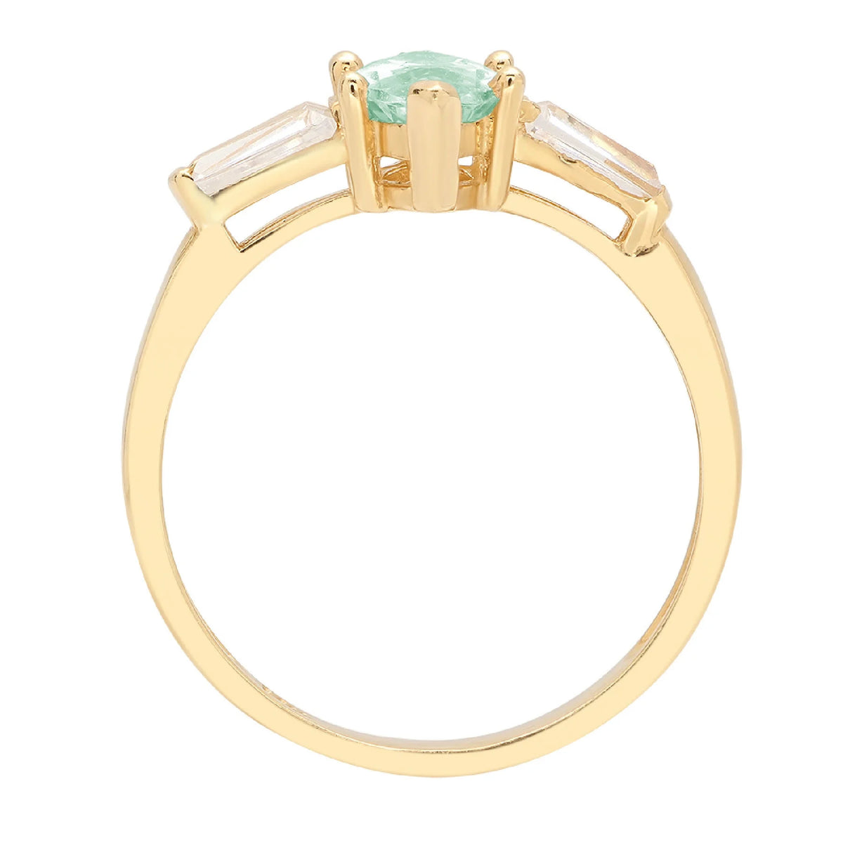 18k Yellow Gold Three-Stone Ring G396