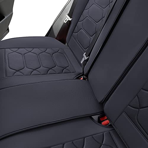 Black Leather Seat Covers for RAV4 (Sport Front Pair, Black&Gray) P321