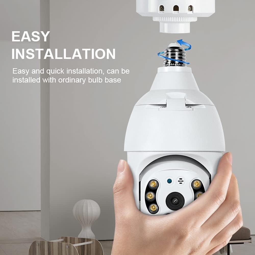2K 3.0MP Wireless PTZ Security Camera with E27 Bulb Connector, Pack of 2 S875520