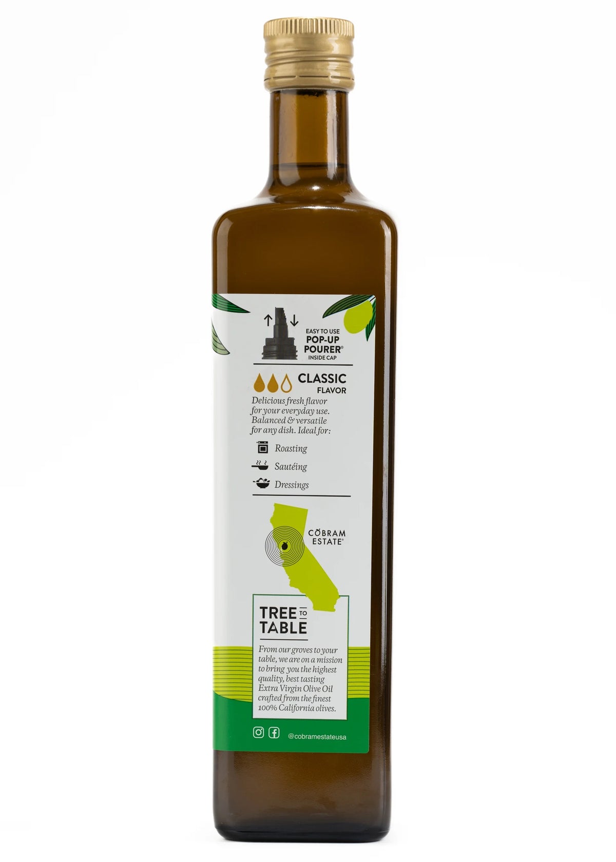 100% California Extra Virgin Olive Oil, 25.4 fl oz Glass Bottle T467526