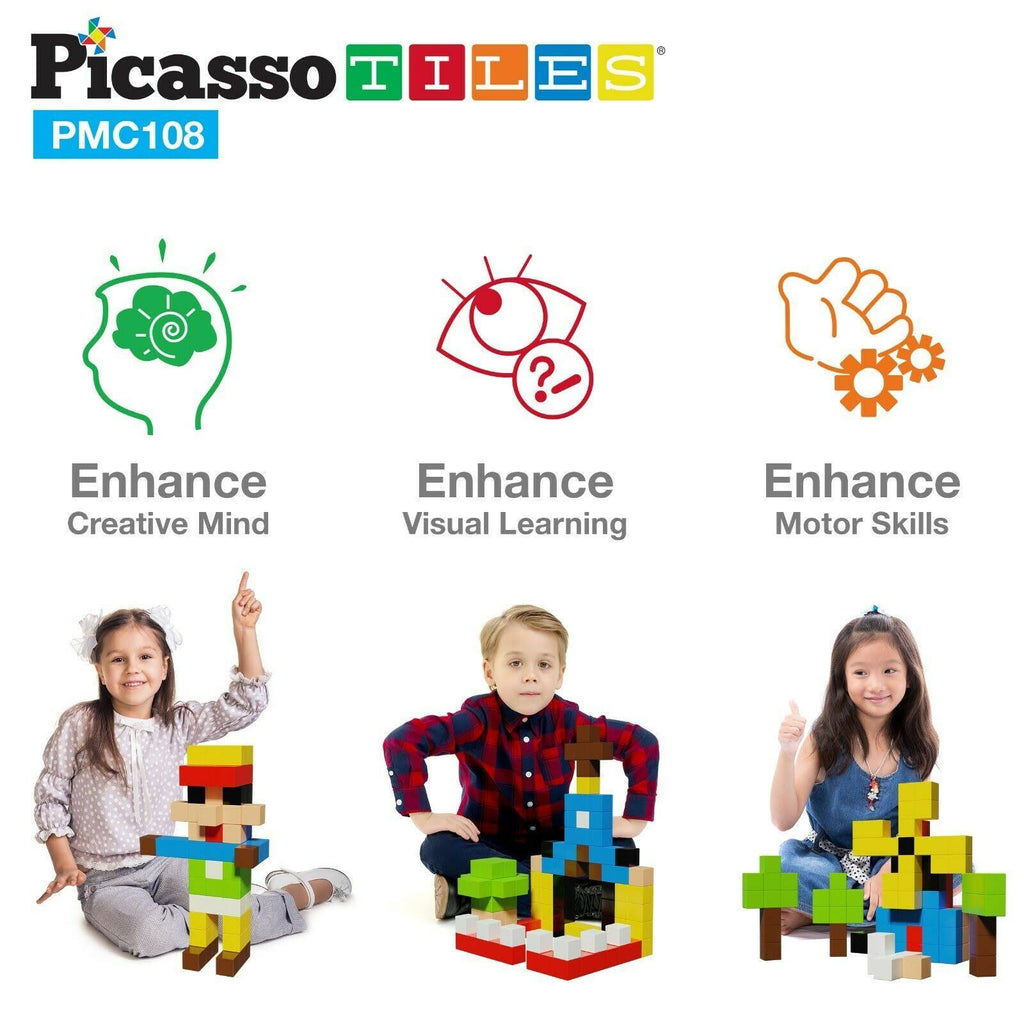 108 Piece Magnetic Building Cubes Toy Set J648149