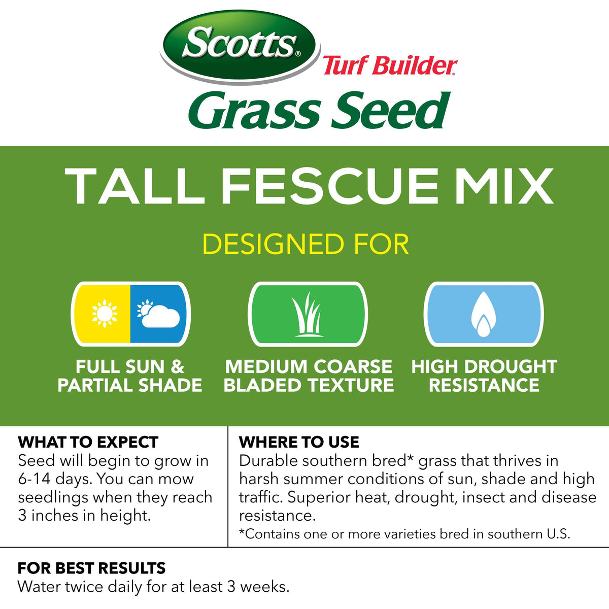 20 lbs. Tall Fescue Mix Grass Seed F9222