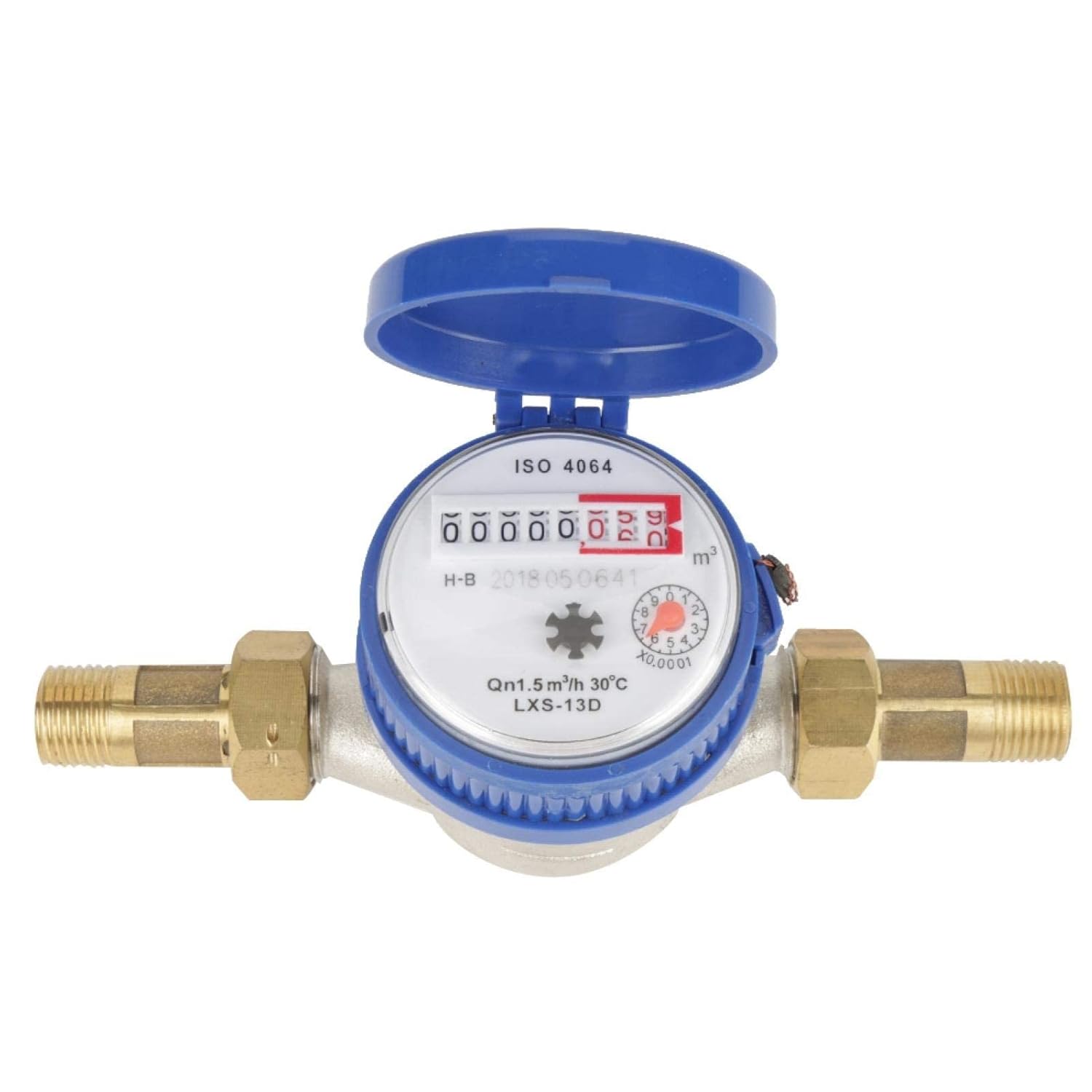 1/2 Inch Plastic Water Flow Meter with Fittings Q135