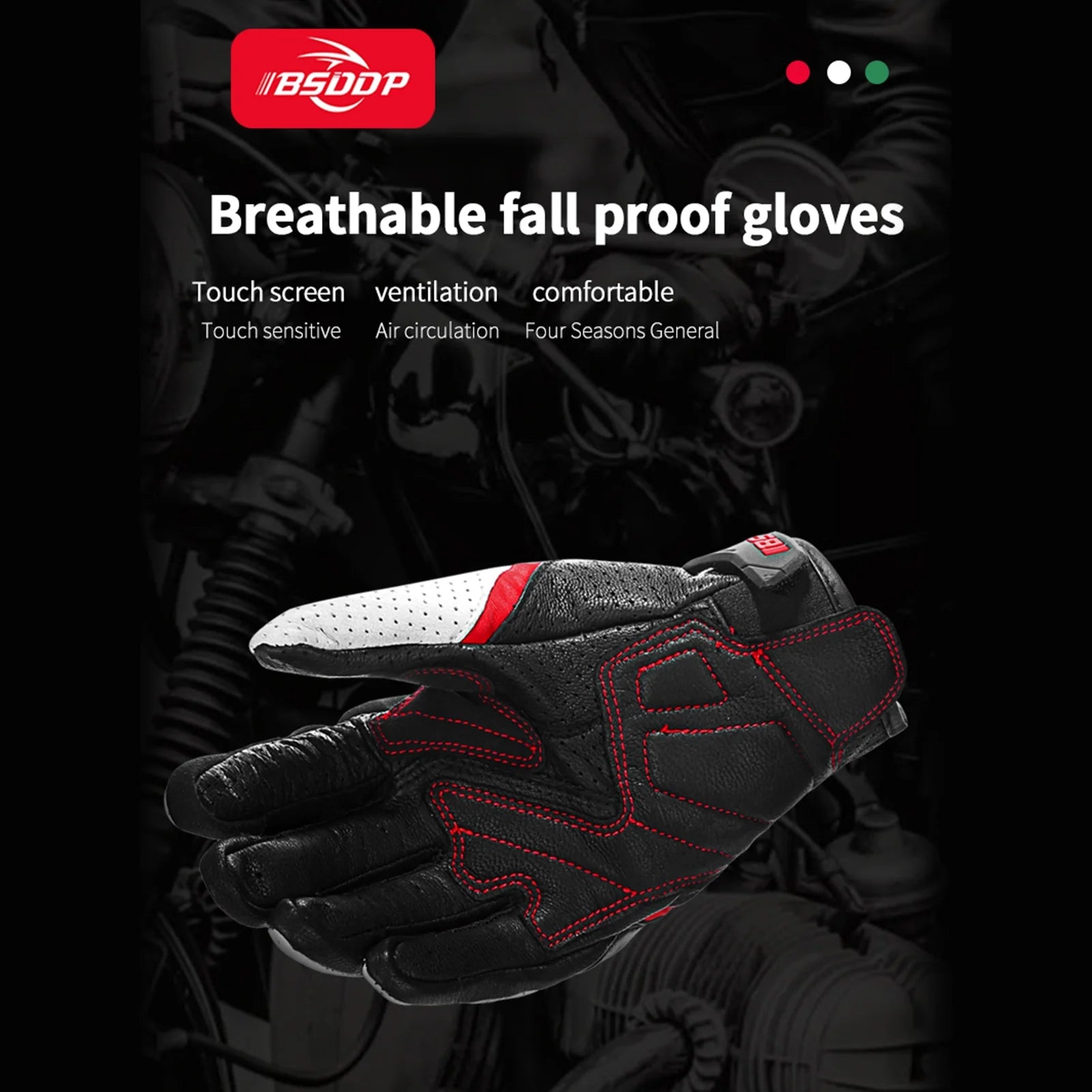 Carbon Fiber Knuckle Motorcycle Gloves Y1469