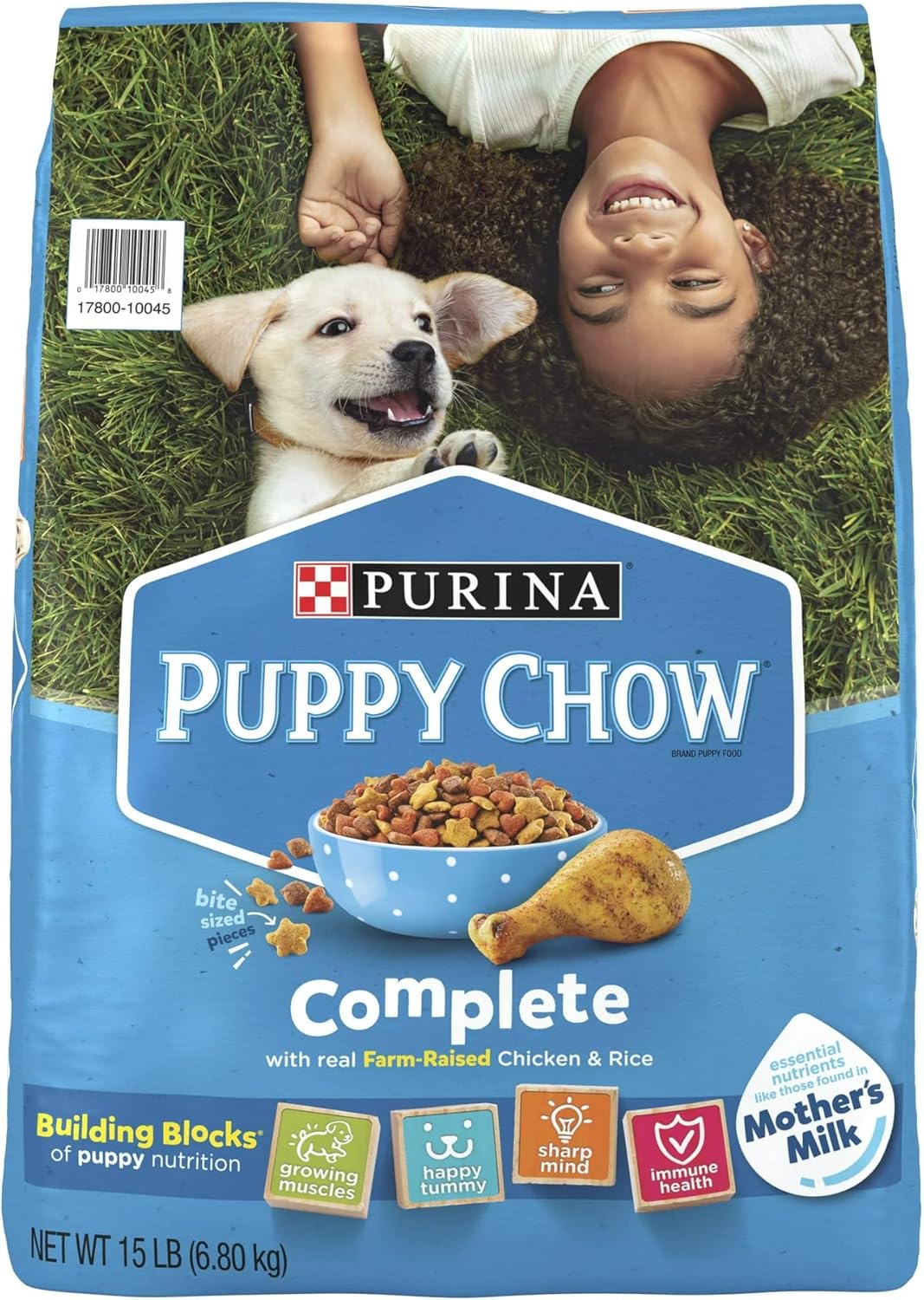 15 lb Bag Dry Puppy Food with Real Chicken E7458