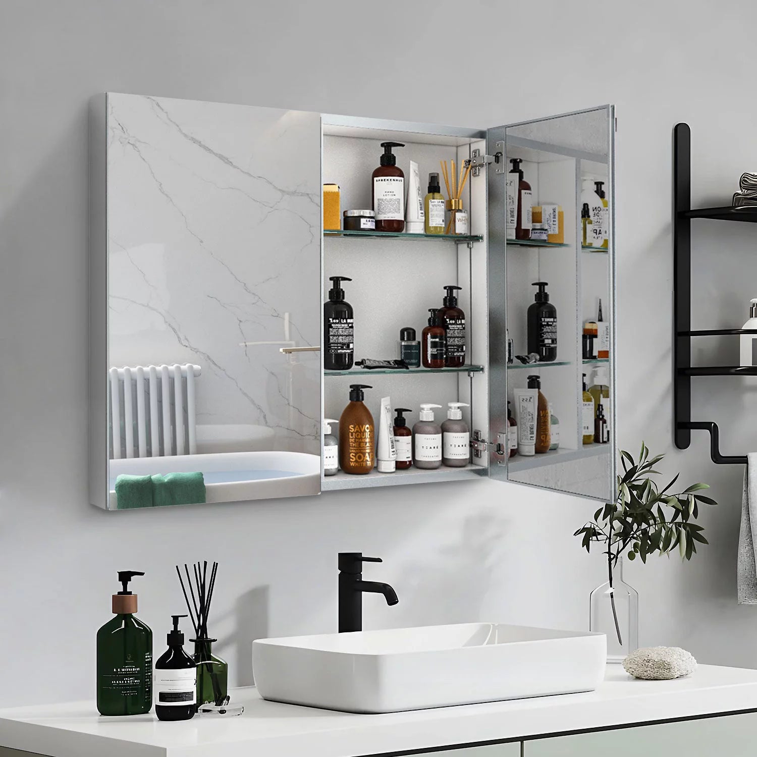 Double Door Mirror Medicine Cabinet D172