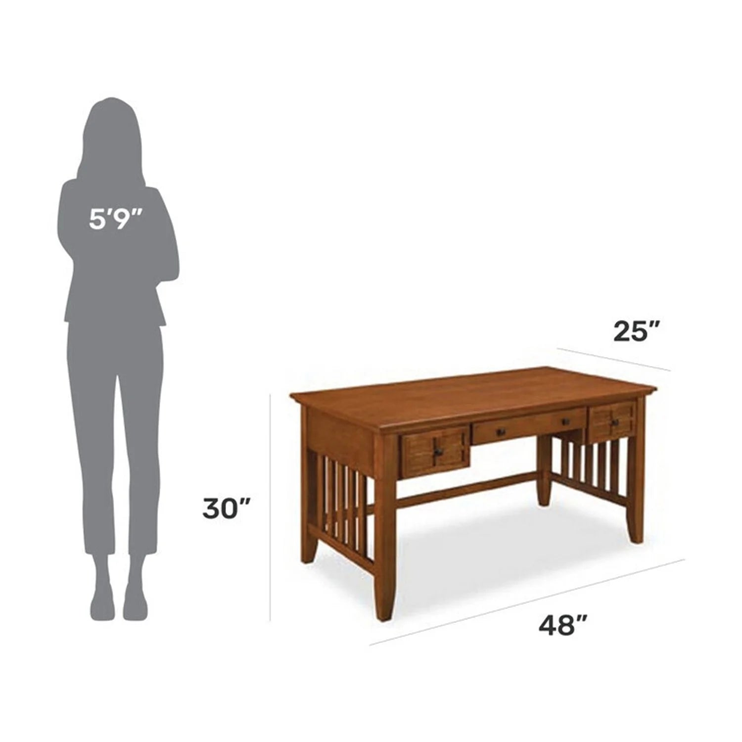 Brown Wood Executive Desk R827