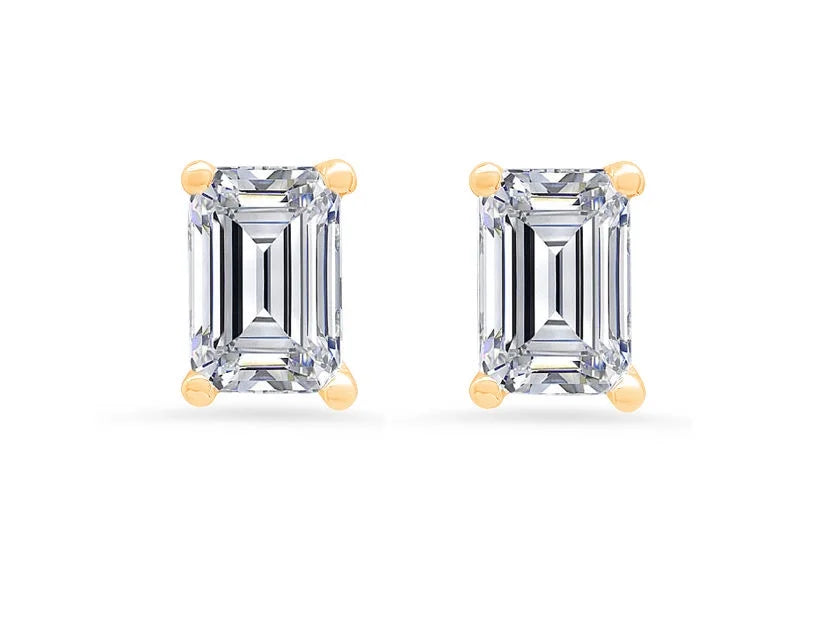 18K Yellow Gold Diamond Stud Earrings F788274