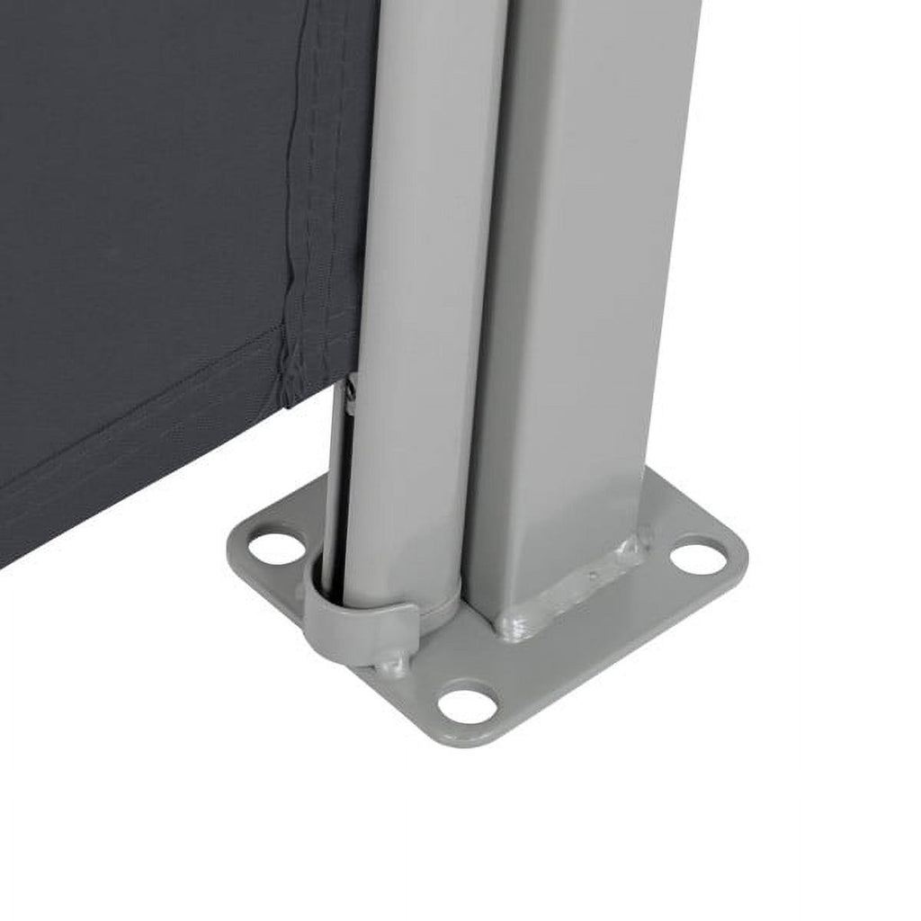 Outdoor Aluminum Handle Shed Partition Windshield Canopy Dark Gray G536401