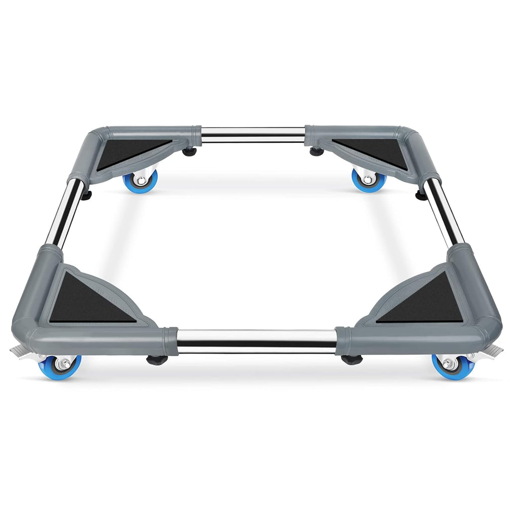 White Adjustable Furniture Dolly with 4 Locking Wheels E79475