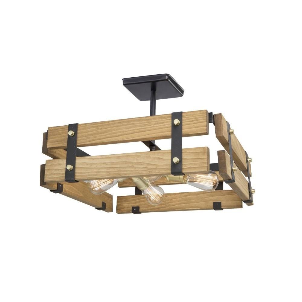 Satin Black 1 Light Flush Mount P104999
