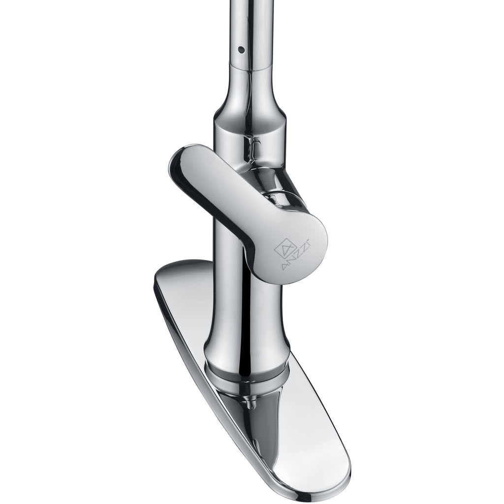 Brushed Nickel Single Handle Pull-Down Kitchen Faucet W975800