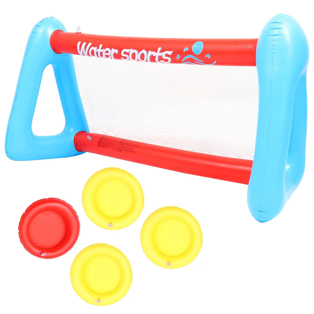 Inflatable Pool Float Set with Volleyball Net and Volleyballs I8457